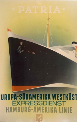 PATRIA EUROPA-SÜDAMERIKA WESTKÜSTE EXPRESSDIENST HAMBURG-AMERIKA LINIE